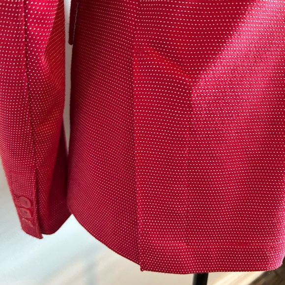 Rare Haight & Ashbury Boxy  Ultra Soft Red Polka Dot Women's Blazer SZ Med - Picture 10 of 11